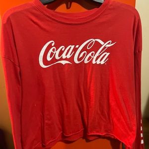 Coca Cola cropped long sleeve shirt